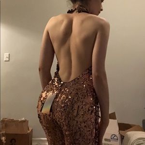 Sequin Backless Jumpsuit